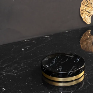 TABLERO DE MELAMINA HDF BLACK MARBLE HIGH GLOSS - Imagen 3