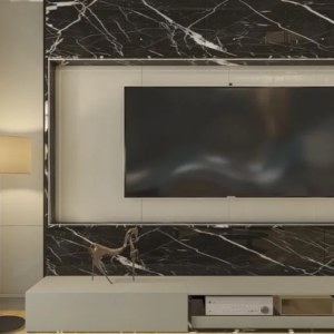 TABLERO DE MELAMINA HDF BLACK MARBLE HIGH GLOSS - Imagen 4
